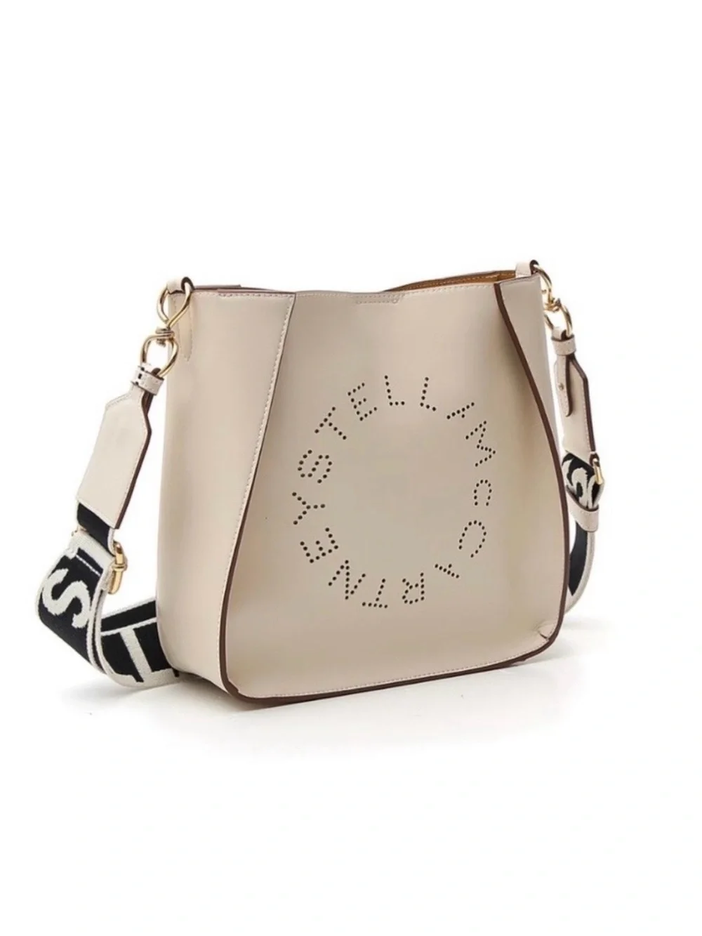 Stella McCartney’ Cream Bucket Crossbody with Iconic Strap. Includes Dust bag. - Picture 1 of 4